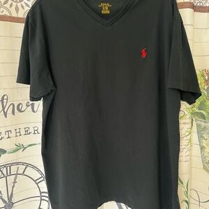 Polo by Ralph Lauren Black V-Neck Tee